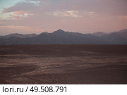 Mysterious Nazca lines on desert in Peru, South America. Стоковое фото, агентство Ingram Publishing / Фотобанк Лори