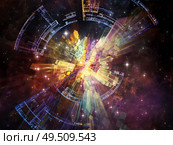 Exponential Technology. Bright math-generated abstract radial elements to illustrate concept of rapid expansion on the subject of science, education and technology. Стоковое фото, агентство Ingram Publishing / Фотобанк Лори