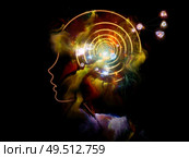 Dreams Visible. Inner Nature series. Background design of child’s mind illustration fused with fractal paint on the subject of art, creativity, poetry and spiritual life. Стоковое фото, агентство Ingram Publishing / Фотобанк Лори