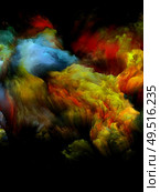 Painted Clouds series. Swatches of abstract colors fused on digital canvas. Стоковое фото, агентство Ingram Publishing / Фотобанк Лори