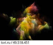 Coloring Space series. Three dimension variegated cloudy formations. Abstraction on the subject of art, imagination, creativity and education. Стоковое фото, агентство Ingram Publishing / Фотобанк Лори