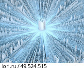 Displacement Worlds. 3D rendering of fractal pattern displacement on the subject of education, three dimensional technology, mathematic and virtual 3D rendering. Стоковое фото, агентство Ingram Publishing / Фотобанк Лори