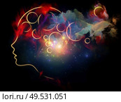 Internal Colors. Inner Nature series. Backdrop composed of child’s mind illustration fused with fractal paint for projects on art, creativity, poetry and spiritual life. Стоковое фото, агентство Ingram Publishing / Фотобанк Лори