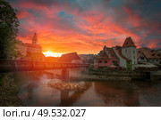 Cesky Krumlov - the city of South Bohemia Czech Republic region. Located on the Vltava River. declared a UNESCO World Heritage Site. Стоковое фото, агентство Ingram Publishing / Фотобанк Лори