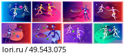Concept of Artificial Intelligence and Cyber Monday, futuristic cyberpunk design, cyborgs work on surrealistic project, modern nano technology for website and mobile website. Landing page template. Concept of Artificial Intelligence and Cyber Monday, futuristic cyberpunk design, cyborgs work on surrealistic project, modern nano technology for website and mobile website. Landing page. Стоковая иллюстрация, агентство Ingram Publishing / Фотобанк Лори