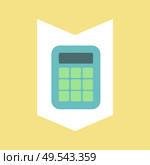Calculator for financial accounting vector, calculating mechanism isolated icon. Estimator with buttons and screen with numbers, account device sign. Calculator for Financial Calculating Mechanism. Стоковая иллюстрация, агентство Ingram Publishing / Фотобанк Лори