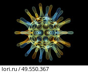 Fractal Virus series. 3D rendering of translucent colorful viral particles on the subject of health, COVID-19, infection, disease and Coronavirus epidemic. Стоковое фото, агентство Ingram Publishing / Фотобанк Лори
