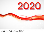 2020 Abstract Vector Illustration of New Year on Background of colored waves. EPS10. 2020 Abstract Vector Illustration of New Year on Background of colored waves. Стоковая иллюстрация, агентство Ingram Publishing / Фотобанк Лори