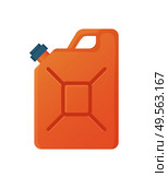 Gas canister vector, isolated icon of red container in flat style. Storage for keeping and transporting liquids and dangerous substances, industrial waste. Gas Canister, Red Container for Liquids Vector. Стоковая иллюстрация, агентство Ingram Publishing / Фотобанк Лори
