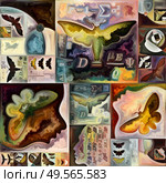 Inner Encryption series. Background of abstract organic forms, art textures and colors on subject of hidden meanings, sacred life, drama, poetry, mysticism and art. Стоковое фото, агентство Ingram Publishing / Фотобанк Лори