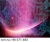 Fabric of Matter. Interplay of umbers, lights and fractal patterns on the subject of mathematics, theoretical science and technology. Стоковое фото, агентство Ingram Publishing / Фотобанк Лори