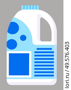 Dairy products isolated milk poured in plastic bottle. Production sale in shops and groceries departments of supermarket. Container with emblem and information of goods. Vector in flat style. Package of Milk with Emblem, Plastic Bottle Icon. Стоковая иллюстрация, агентство Ingram Publishing / Фотобанк Лори