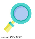 Magnifying glass isolated icon. Zooming instrument tool for enlarging objects. Symbol of research r investigation, solution finding sign. Magnification device with wooden hand, vector in flat. Magnifying Glass Tool for Research or Zooming. Стоковая иллюстрация, агентство Ingram Publishing / Фотобанк Лори