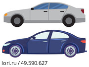 Transportation and connection in city vector, transports set cars isolated. Vehicles standard size of cars, automobiles comfortable auto for driving illustration in flat style design for web, print. Automobiles Set, Cars Vehicles of City Vector. Стоковая иллюстрация, агентство Ingram Publishing / Фотобанк Лори