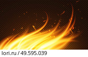 Vector illustration of burning fire flame on black background. Realistic blaze. illustration of burning fire flame on black background. Стоковая иллюстрация, агентство Ingram Publishing / Фотобанк Лори