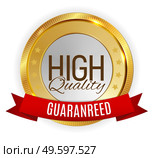 High Quality Golden Label Sign. Vector Illustration EPS10. High Quality Golden Label Sign. Vector Illustration. Стоковая иллюстрация, агентство Ingram Publishing / Фотобанк Лори