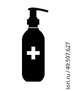 Hand sanitizer icon  isolated on white background. Vector Illustration EPS10. Hand sanitizer icon  isolated on white background. Vector Illustration. Стоковая иллюстрация, агентство Ingram Publishing / Фотобанк Лори