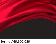 Background of luxurious red fabric or liquid wave or wavy folds of silk texture of satin velvet material, luxurious background or elegant wallpaper. Vector illustration EPS10. Background of luxurious red fabric or liquid wave or wavy folds of silk texture of satin velvet material, luxurious background or elegant wallpaper. Vector illustration. Стоковая иллюстрация, агентство Ingram Publishing / Фотобанк Лори
