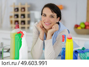portrait of happy cleaner looking at camera. Стоковое фото, агентство Ingram Publishing / Фотобанк Лори