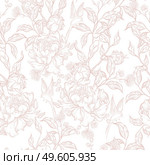 Graphic seamless pattern with flowers and birds. Illustration. Graphic seamless pattern with flowers and birds. . Стоковое фото, агентство Ingram Publishing / Фотобанк Лори