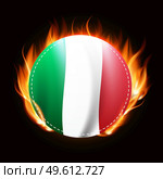 Italy flag on fire background. Country emblem. Vector Illustration. EPS10. Italy flag on fire background. Country emblem. Vector Illustration. Стоковая иллюстрация, агентство Ingram Publishing / Фотобанк Лори