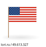 National flag of America. USA banner on a flagpole. Vector Illustration. Стоковая иллюстрация, агентство Ingram Publishing / Фотобанк Лори