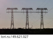 towers for power transmission lines high voltage. Стоковое фото, агентство Ingram Publishing / Фотобанк Лори