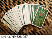 Tarot cards set up . hobby and life style concept. Редакционное фото, агентство Ingram Publishing / Фотобанк Лори