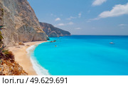 Porto Katsiki beach at Lefkada island in Greece. Стоковое фото, агентство Ingram Publishing / Фотобанк Лори