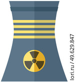 Container with radioactive substance harmful to environment. Trumpet with radiation symbol isolated on white background. Large barrel of toxic waste. Radiation storage item vector illustration. Container with radioactive substance harmful to environment. Trumpet with radiation symbol. Стоковая иллюстрация, агентство Ingram Publishing / Фотобанк Лори