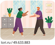 Young couple quarreling at home. Man and woman couple in bad relationship. Arguing, reprimanding, having argument fight. Cartoon characters husband and wife breakup. Family conflicts. Marriage crisis. Young couple quarreling at home. Man and woman couple in bad relationship. Arguing, reprimanding. Стоковая иллюстрация, агентство Ingram Publishing / Фотобанк Лори