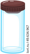 Vacuum glass bottle with lid vector illustration. Durable and reusable transparent water bottle isolated on white background. Eco-friendly sealed thermos with design elements. Zero waste concept. Vacuum glass bottle with lid vector illustration. Durable and reusable transparent water bottle. Стоковая иллюстрация, агентство Ingram Publishing / Фотобанк Лори