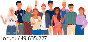 People greeting gesture. Different nations representatives waving hand saying hi. Men, women say hello. People waving hands and gesturing in friendly way. Characters wave their hand and say welcome hi. People greeting gesture. Different nations representatives waving hand saying hello. Стоковая иллюстрация, агентство Ingram Publishing / Фотобанк Лори