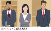 Business team ready to work. Teamwork. Coworkers characters communication. Team building and business partnership. Businessmen people cooperation collaboration. Office workers clerks standing together. Business team ready to work. Teamwork. Coworkers characters communication. Team building. Стоковая иллюстрация, агентство Ingram Publishing / Фотобанк Лори