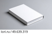 Blank white book cover representing potential, untold stories, minimalism in design, and the power of imagination in literature. Стоковое AI-изображение, AI-художник Igor Tichonow / Фотобанк Лори