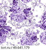 Beautiful watercolor pattern with eucalyptus branches and hydrangea flowers, eustomiya, wildflowers, saskatoon berries.  Illustrations.. Beautiful watercolor pattern with eucalyptus branches and hydrangea flowers, eustomiya, wildflowers, saskatoon berries. Стоковое фото, агентство Ingram Publishing / Фотобанк Лори