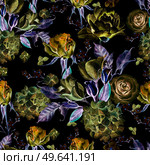Beautiful watercolor with hydrangeas, roses and flowers eustomiya. Illustrations.. Beautiful watercolor with hydrangeas, roses and flowers eustomiya. . Стоковое фото, агентство Ingram Publishing / Фотобанк Лори