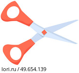 Scissors, tool made of blades and plastic handles. Equipment for creativity, cutting materials. Iron scissors with green handles isolated on white background. Sharp cutting tool, shears, clippers. Scissors, tool made of blades and plastic handles. Equipment for creativity, cutting materials. Стоковая иллюстрация, агентство Ingram Publishing / Фотобанк Лори