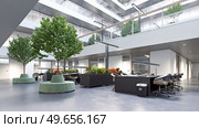 Modern office with open space . 3D Render. Modern office with open space. Стоковое фото, агентство Ingram Publishing / Фотобанк Лори