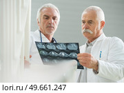 the experienced doctors discussing x-rays. Стоковое фото, агентство Ingram Publishing / Фотобанк Лори