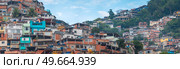 the favelas of Rosinha in Rio de Janeiro. Brazil. Стоковое фото, агентство Ingram Publishing / Фотобанк Лори