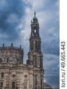 Hofkirche Cathedral of the Diocese of Dresden-Meissen in the German city of Dresden. Germany. Стоковое фото, агентство Ingram Publishing / Фотобанк Лори