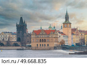 Prague - Charles bridge, Czech Republic. picturesque landscape. Стоковое фото, агентство Ingram Publishing / Фотобанк Лори