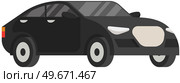 Black family car for driving on road. Transport for traveling and city trips. Flat automobile with isolated white background vector. Modern car design transport and equipment , vehicle sedan side view. Black family car for driving on road. Transport for traveling and city trips, vehicle sedan side view. Стоковая иллюстрация, агентство Ingram Publishing / Фотобанк Лори