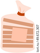 Pack of sliced bread for sandwiches. Packed bakery product, natural food vector illustration. Slices of bread, sliced pastries in plastick package. Fresh baked product from rye or wheat flour. Pack of sliced bread for sandwiches. Fresh baked product, pastries from rye or wheat flour. Стоковая иллюстрация, агентство Ingram Publishing / Фотобанк Лори