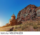 Novarank monastery in Armenia photo. Noravank monastery was founded in 1205. . Стоковое фото, агентство Ingram Publishing / Фотобанк Лори