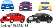 Big automobile set, car sedan. Urban transport. Colorful passenger cars, wheeled vehicle side view. Machines collection with sedan minivan coupe cabriolet crossover cars isolated, automobiles models. Big automobile set, car sedan. Urban transport. Colorful passenger cars, wheeled vehicle side view. Стоковая иллюстрация, агентство Ingram Publishing / Фотобанк Лори