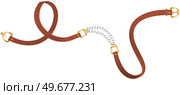 Man and woman leather or lethern belt isolated. Clasp and chain, tassel and metallic ring straps, metal buckle or cuff for male and female clothing trendy accessories. Fashion and uniform, cloth. Isolated leather man belt with metallic rings or lethern trendy lady fashion accessories cloth theme. Стоковая иллюстрация, агентство Ingram Publishing / Фотобанк Лори