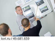 driving instructor teaching students. Стоковое фото, агентство Ingram Publishing / Фотобанк Лори