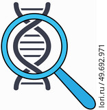 Genetic science. DNA molecule laboratory scientific research, gene structure information. Biological or behaviour experiments, medicine microbiology vector concept. Biotechnology, genome engineering. Genetic science. DNA molecule lab scientific research, gene structure information, biotechnology. Стоковая иллюстрация, агентство Ingram Publishing / Фотобанк Лори